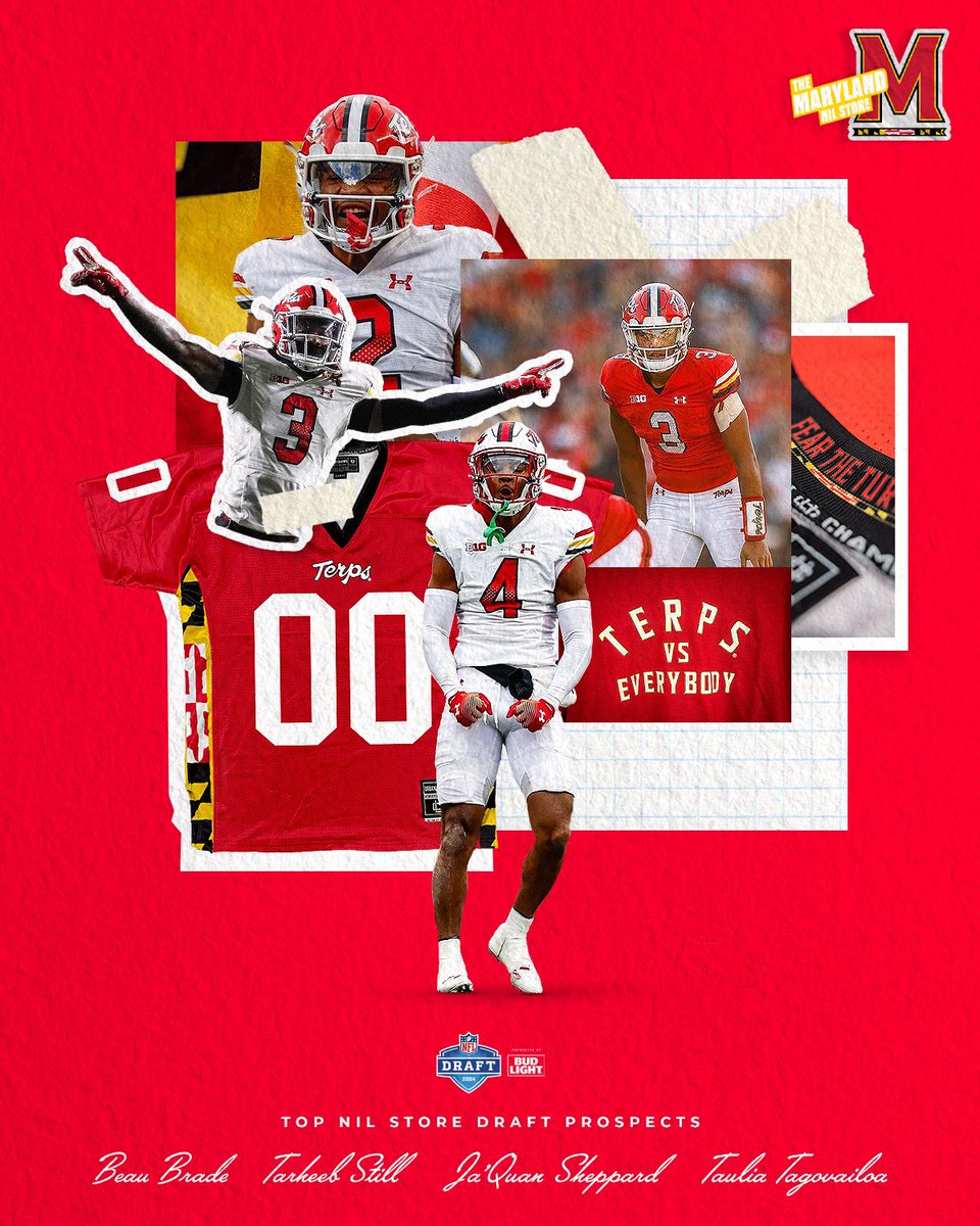 Best of luck to each of our NIL Store NFL Draft prospects! 🏈 Once a Terp, always a Terp! #NIL #NFLDraft24