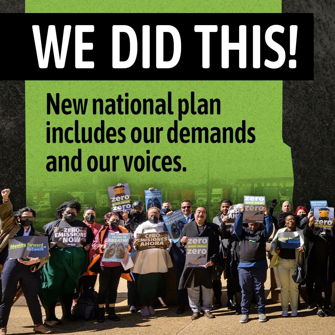 Today @whitehouse listened to our demands w/ @The_MFN and announced a plan to address the freight transportation system’s public health and environmental impacts. Our expertise informed this commitment, and we look forward to collaborating on next steps whitehouse.gov/briefing-room/…