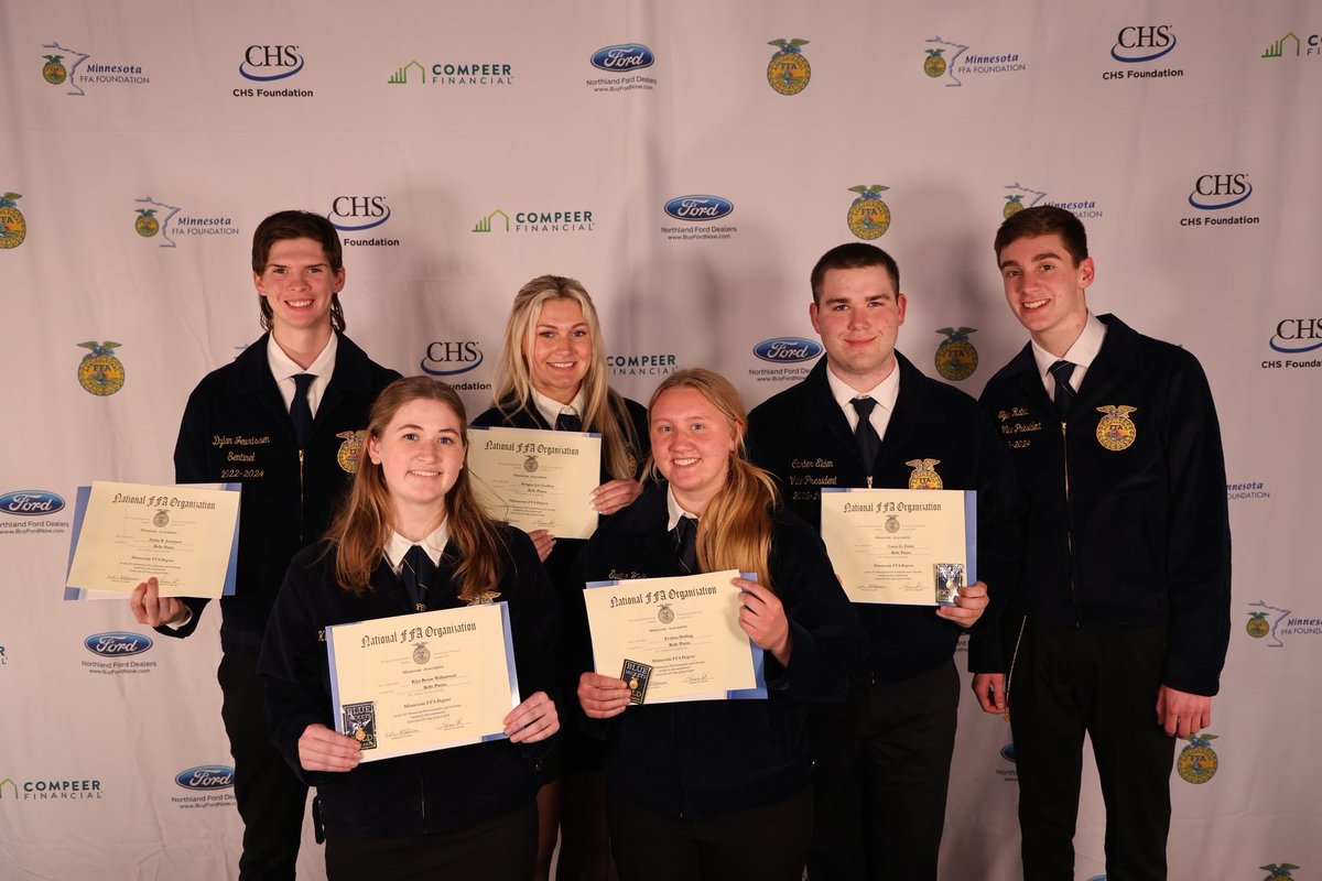 jbergsAD's tweet photo. Congratulations to these amazing FFA students! They competed at the State level and represented Belle Plaine exceptionally well! Carter Eiden earned 1st place and will advance to Nationals!! https://t.co/sxhz66AhjH