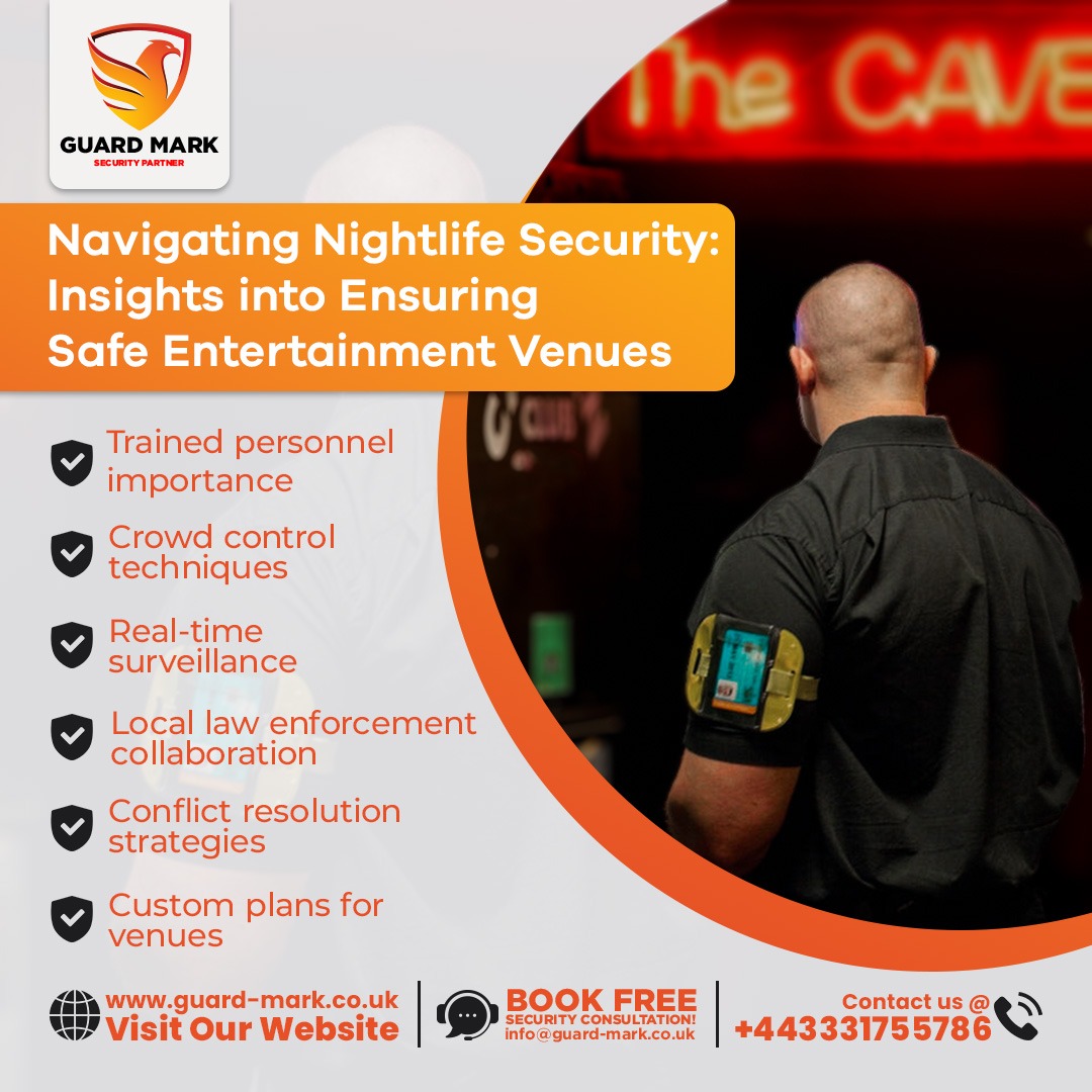 Nightlife security is an art. Dive into how Guard Mark Security blends vigilance with fun to keep entertainment venues safe.
website: guard-mark.co.uk/services/event…
Call us on  03301755786 for more information or visit our

#eventsecurity