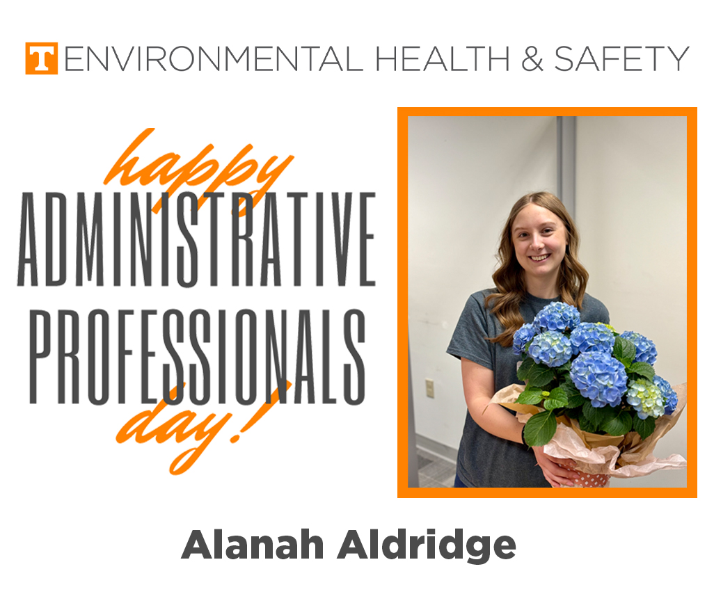 UTKEHS's tweet photo. Happy Administrative Professionals Day to Alanah Aldridge! Thank you for all the big and little things you do behind the scenes to make our office lives a lot easier! https://t.co/CaHT3HSP3U