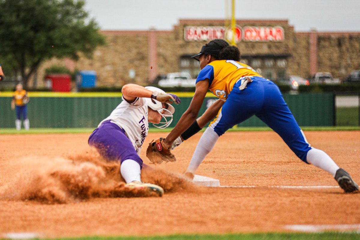 Sliding into playoffs like…… @sfa_softball @FarmerSoftball @uiltexas #thegamedontknowyoursize #brickbybrick