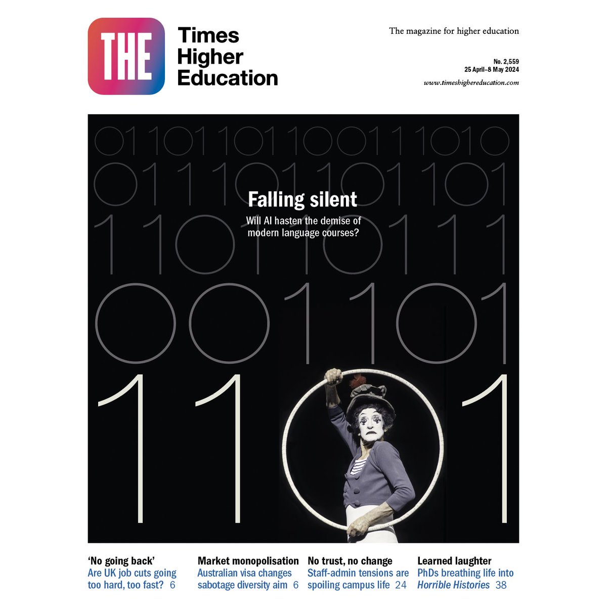 Coming up in the latest @timeshighered magazine: - Is AI the final nail in the coffin for modern languages? - Too hard, too fast? One in three UK campuses now making redundancies - How young academics are breathing new life into Horrible Histories #tomorrowspaperstoday