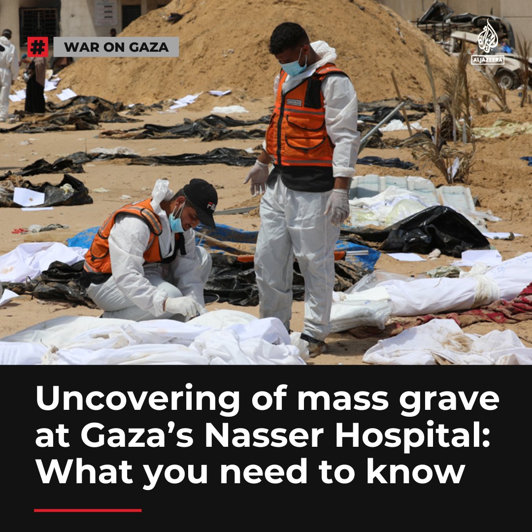 More than 300 bodies retrieved from two of the largest hospitals in Gaza after Israeli sieges end this month.

Here's what we know about the mass graves uncovered so far: aje.io/x0or6p