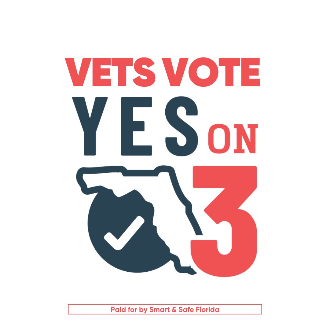 Saluting our Veterans as they lead the charge for Amendment 3! Join the 'Vets Vote #YesOn3' coalition in advocating for safe, regulated cannabis access for adults. Together, we're rewriting the narrative on effective alternatives for our heroes. #YesOn3 #VetsForCannabis