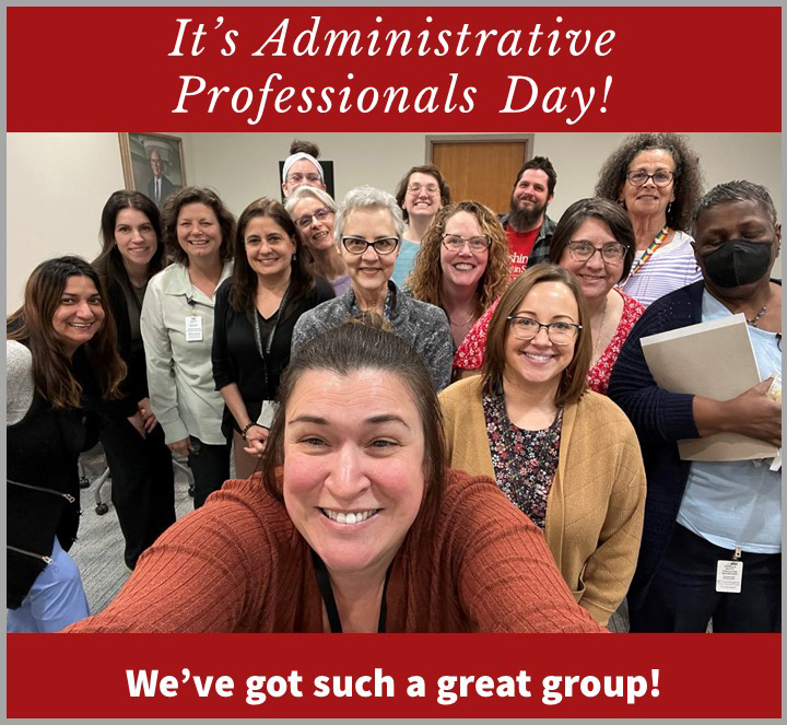 Our #AdministrativeProfessionals are the wheels that keep #radonc turning every day! Thank you Admin team!