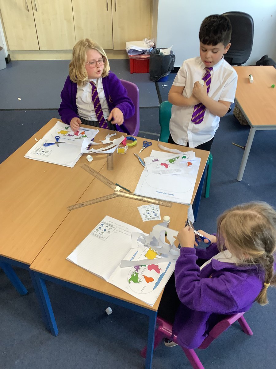 Today in Gill class we used the different continents to create a world map. We worked in groups to create a group world map and then created an individual world map for our books.
