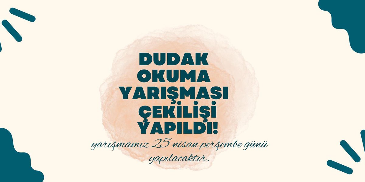 uludagkutuphane's tweet photo. 🥳 60. KÜTÜPHANE HAFTASI DUDAK OKUMA YARIŞMASI ÇEKİLİŞİ YAPILDI! 🥳
📌 Dudak Okuma Yarışması 25 Nisan Perşembe günü yapılacaktır.
🖱 Çekiliş videosu için TIK TIK!
https://t.co/33Q8l8NhYy
🖱 Ayrıntılı bilgi için TIK TIK!
https://t.co/H1f9ka9Exy
#KH60 https://t.co/1cwcBXlunQ