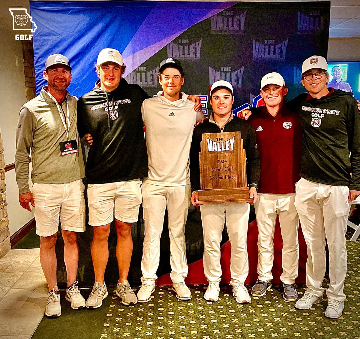 MoStateMGolf's tweet photo. Bears finish in 2nd at the 2024 Missouri Valley Conference Championship at The Club at Porto Cima!  Best finish since 2012!

#MSU🐻⛳️ // #MSUBears https://t.co/cqW6hVi3pi