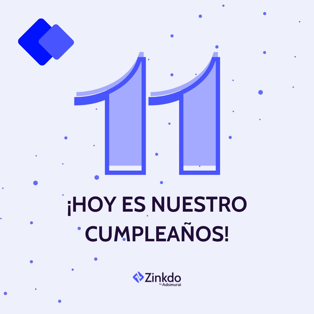 Zinkdo's tweet photo. ¡Hoy es un día para celebrar a lo grande! 🎉 11 años de puro talento, creatividad y estrategias.

Muy agradecidxs a todxs los que han contribuido a crear lo que somos hoy y a @Adsmurai , porque juntos somos imparables 🚀 ¡Feliz undécimo aniversario! 🎈

#zinkdo #adsmurai https://t.co/NGSSF2kO87