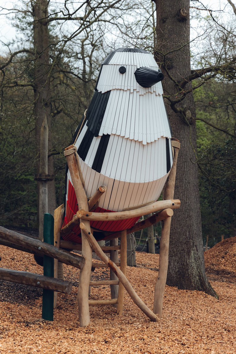 ChatsworthHouse's tweet photo. Our new woodland playground at the farmyard is now open! Climb our giant towers for a view of the tree tops, venture along high rope bridges and zoom down slides. Discover games inside the towers - accessible for everyone with our new pathways and ramp access. #chatsworth https://t.co/ynuj4rDI90