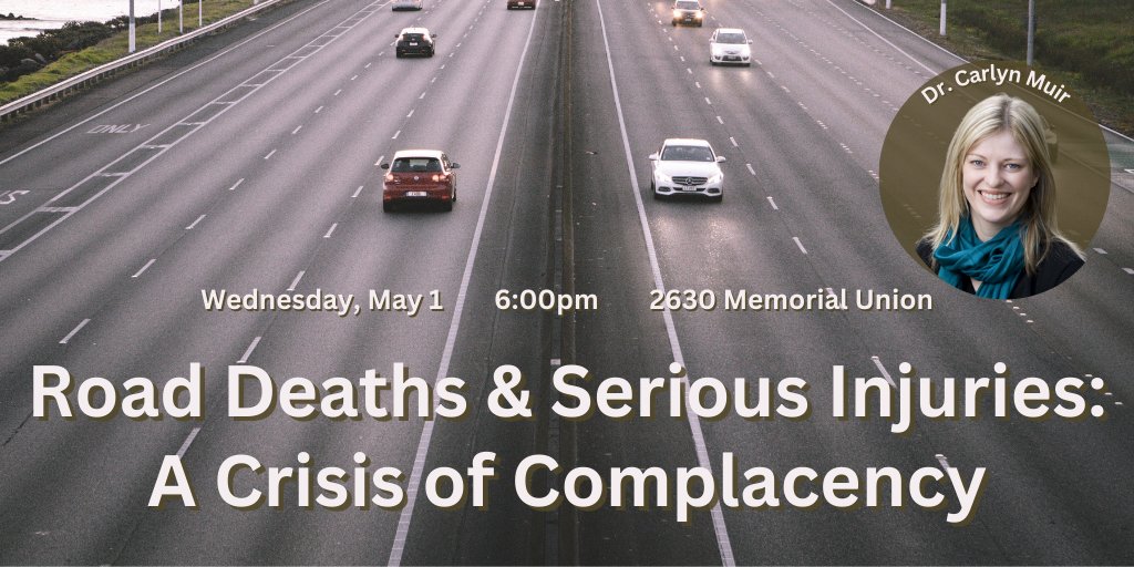 What are the causes and consequences of road trauma? Many public health challenges, including road safety, aren't just scientific or technical but are also social and political.

Hear insights from safety researcher Dr. Carlyn Muir at her upcoming lecture on May 1 at 6pm, 2630 MU