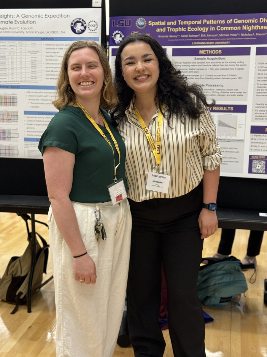 Had a great time presenting my research and attending talks at LSU’s Discover Day last Friday! Thank you so much to my @evo_lagniappe mentors for providing me with the research skills I’ll need as I begin pursuing my PhD in the fall!