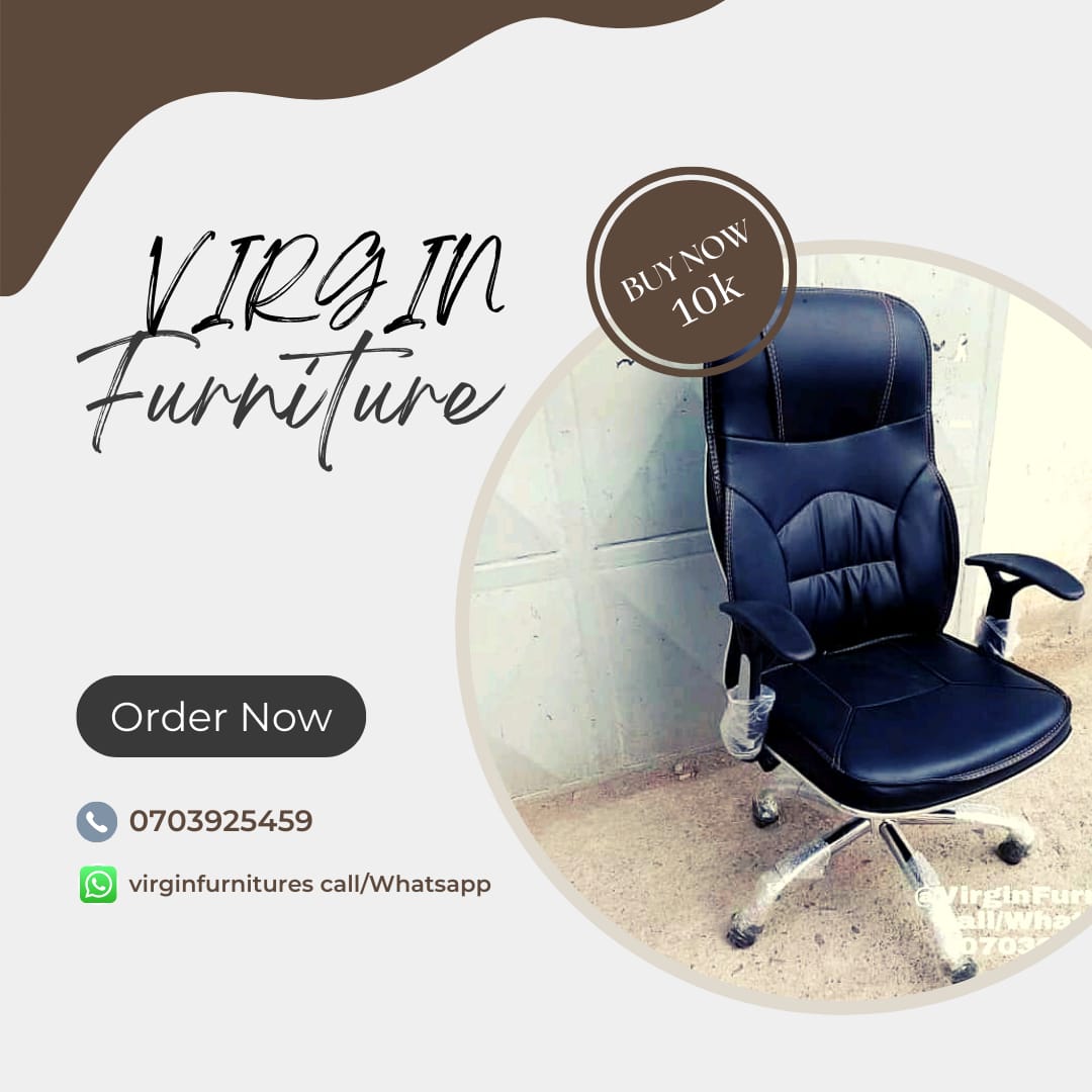 Enhance your workspace with a tidy and cozy atmosphere by purchasing a Executive leather chair . Price - Kshs 10,000 Follow or DM @virginhoffice Call/WhatsApp 0703925459 We supply countrywide #flooding Nakuru Gathoni Wamchomba The360 apartment Cera