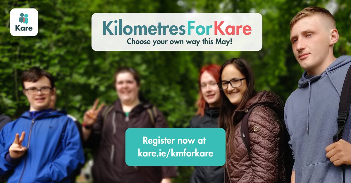 As the evenings get longer and brighter, why not take on a new fitness goal for the month of May? 🌳🌞👟 Join our #KmForKare challenge and get moving for a great cause! 📌kare.ie/kmforkare