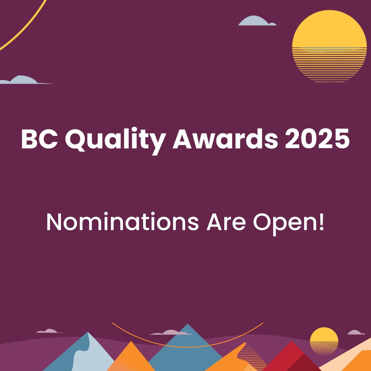 Nominations for our 2025 BC Quality Awards are now open! Nominate a person or project that has helped improve the quality of health care in BC. Learn more about BC Quality Awards, including our new award category! ow.ly/BrQV50Rk4iz