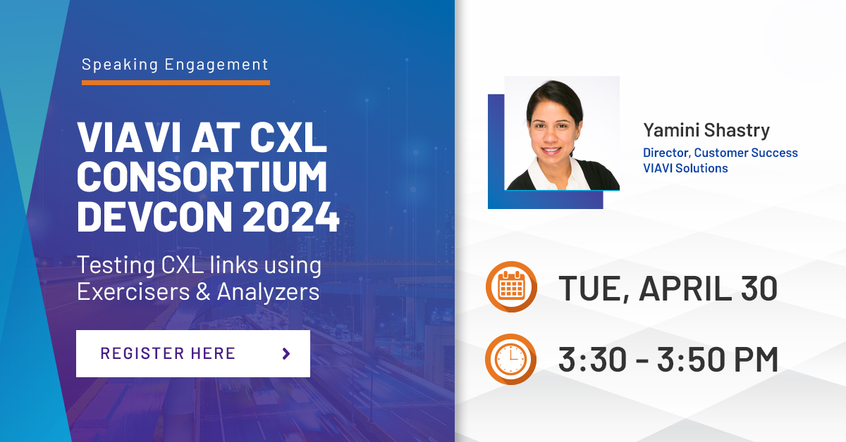 Join us at the @CXL Consortium Developers Conference on Tuesday, April 30 at 3:30-3:50 PM PT in Santa Clara, CA, where we will be presenting how to test CXL links using exercisers and analyzers. Register today: ow.ly/KavG50RkptY