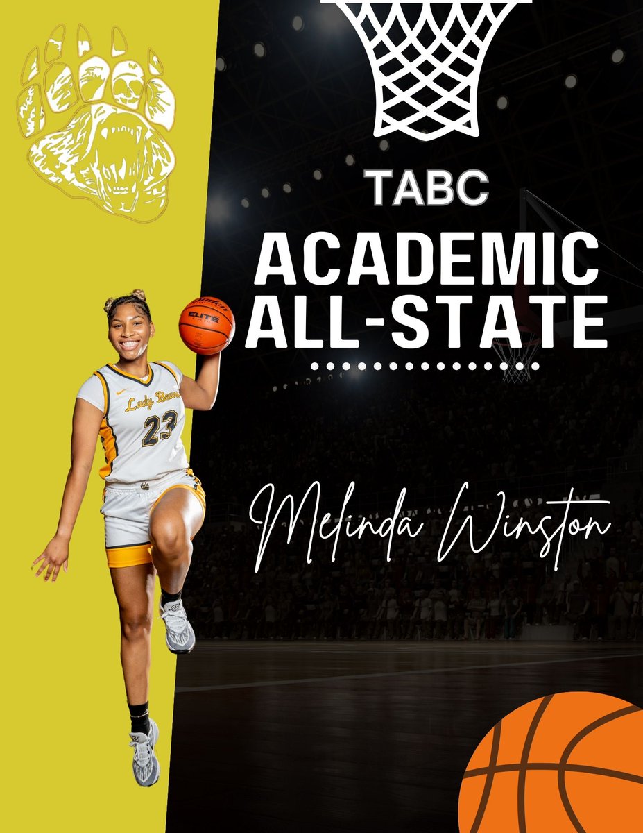 Congratulations to Melinda Winston for being named to the TABC Academic All-State Team!