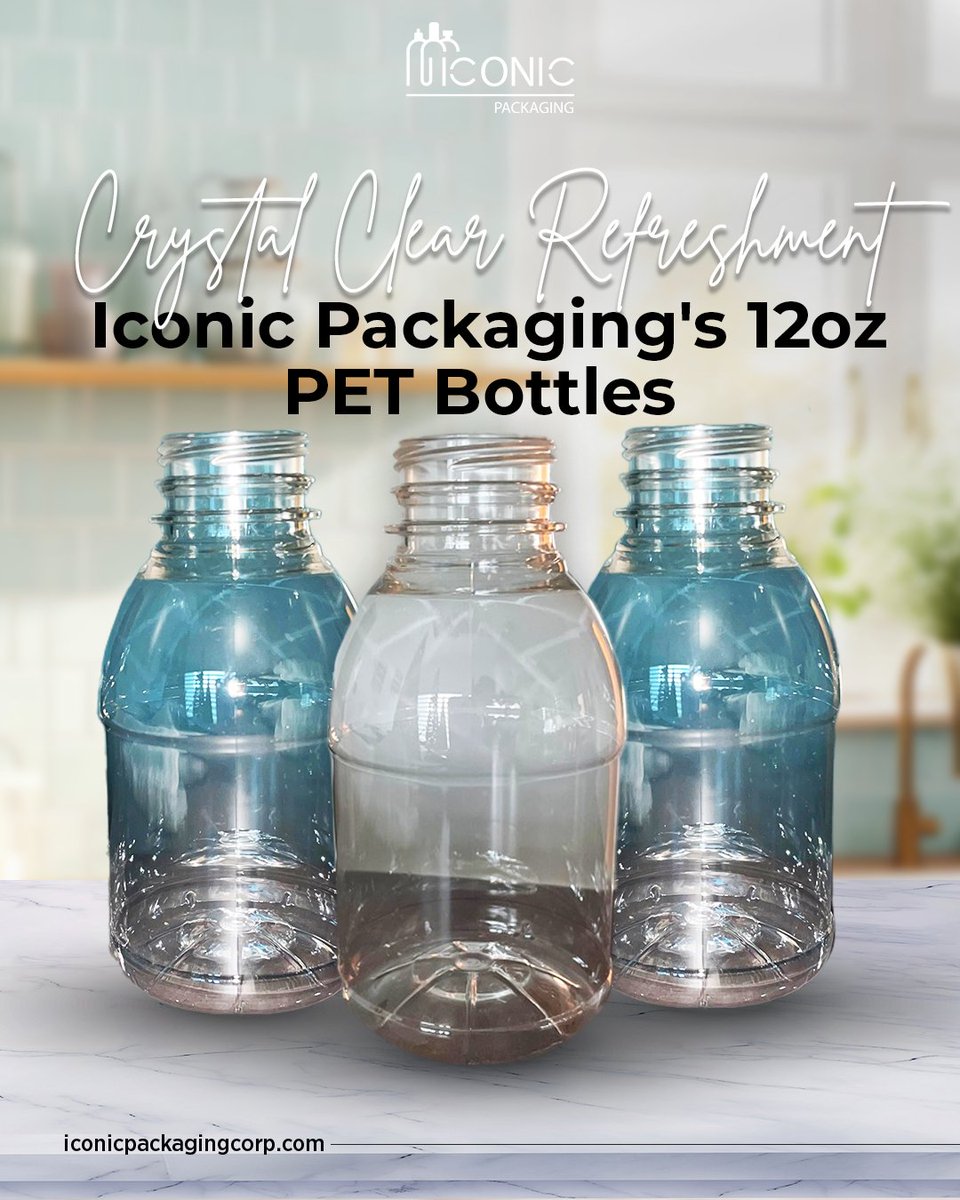 Upgrade your #beveragepackaging with our trusted 12oz Clear PET Beverage #Bottle featuring a 38mm Tamper Evident Neck Finish. Trusted and reliable, it's the perfect choice for ensuring freshness and security. 🚀🥤 

#petbottle #securepackaging #packagingsolutions