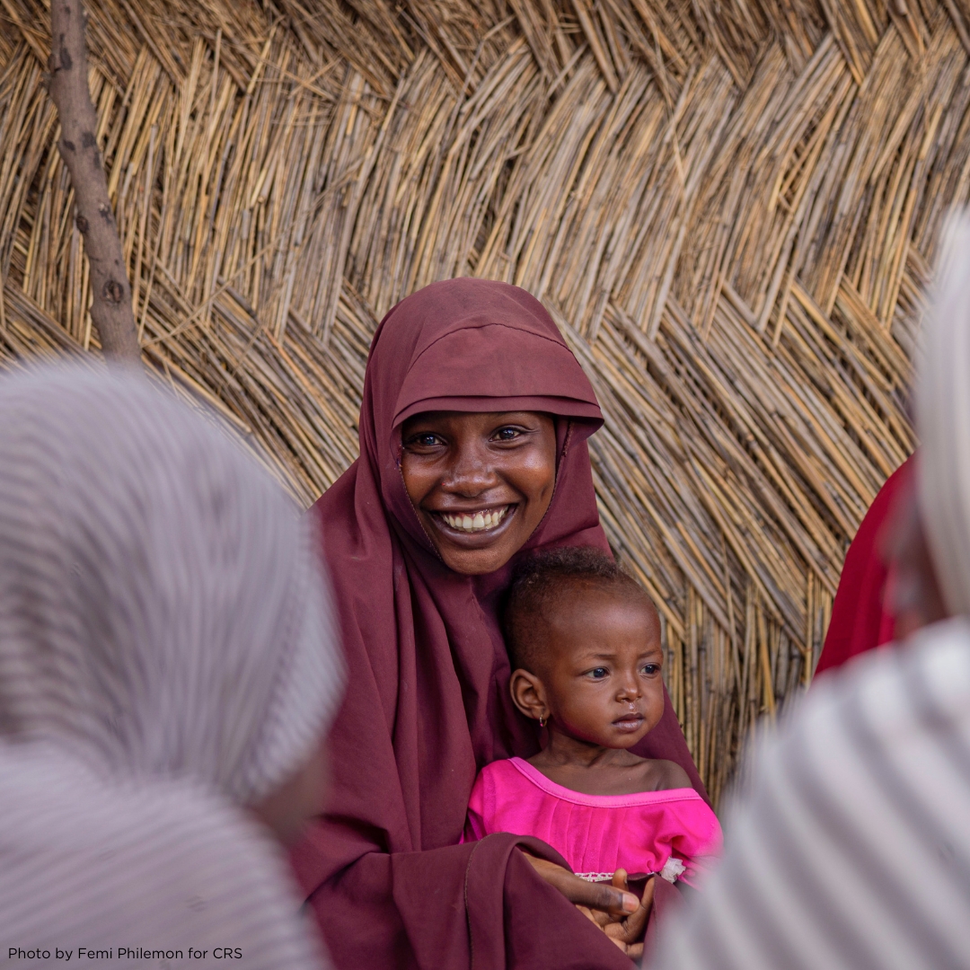 Fatima Ali and her little one participate in one of our nutrition programs in Nigeria. But we’re sharing this because of her megawatt #smile!