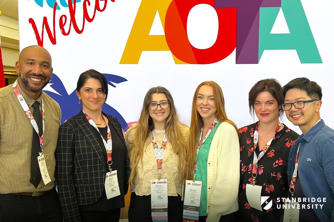 Stanbridge OT students immersed themselves in the American Occupational Therapy Association 2024 Conference, featuring insightful presentations by Stanbridge faculty! 
#otmonth #stanbridge #stanbridgeuniversity #occupationaltherapy #occupationaltherapist