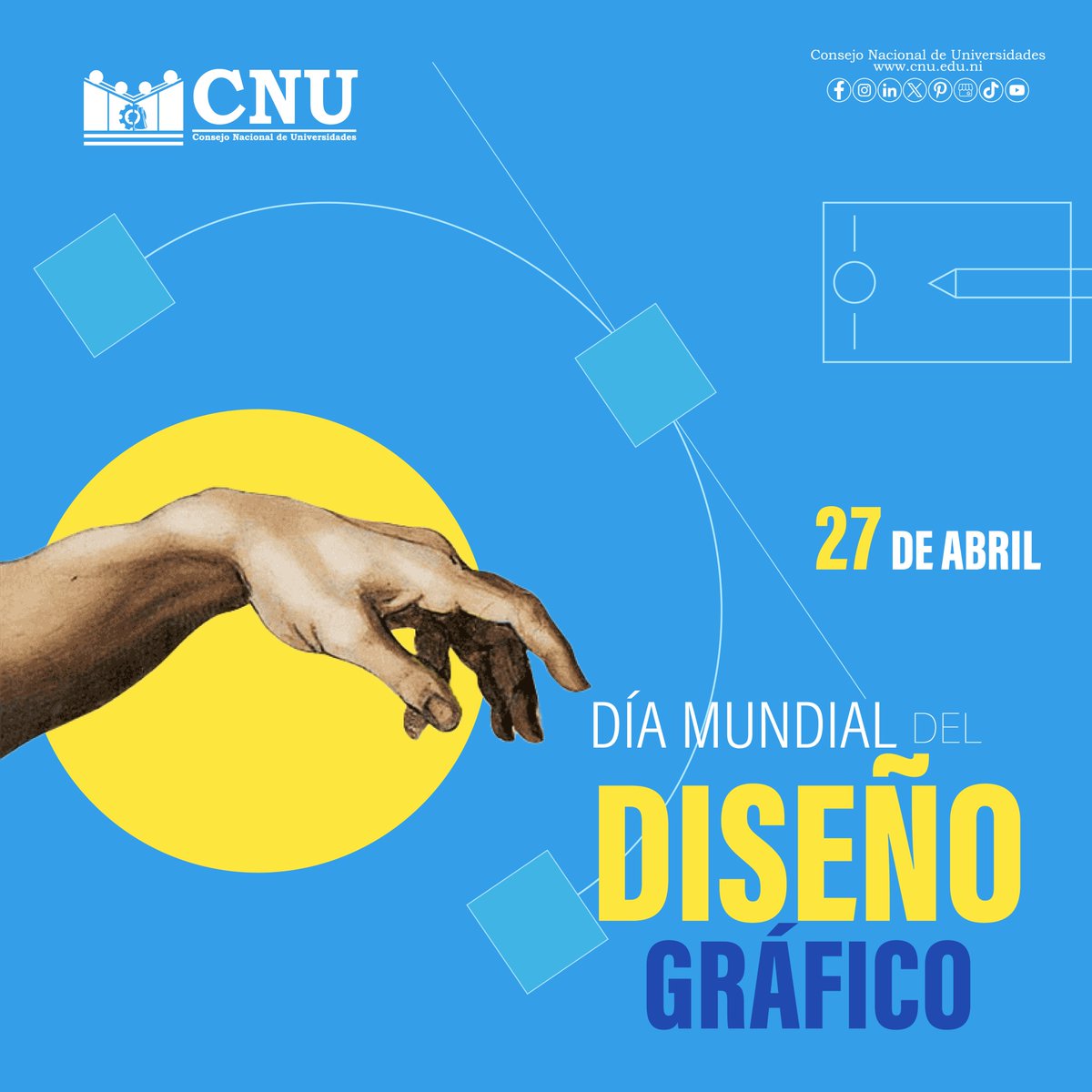 🧑‍💻📝🖌 || #DISEÑO Hoy celebramos el poder de la creatividad visual en ocasión del Día Mundial del Diseño Gráfico. A todos los diseñadores que dan vida a ideas y emociones a través de imágenes, ¡felicidades por su increíble labor! #CNU #Nicaragua #CalidadEducativa