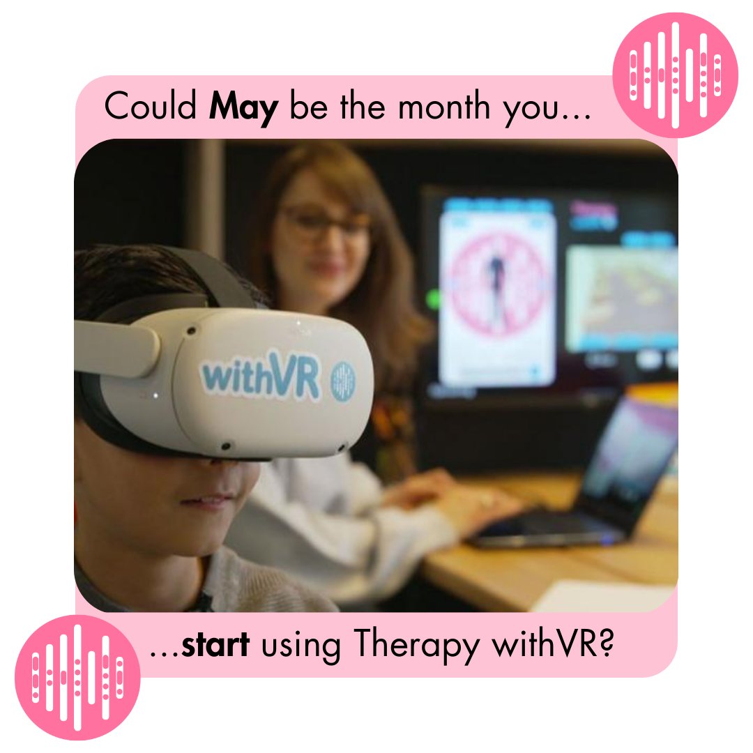 It'll be May this time next week! Could May be the month that you start using Therapy withVR? Email us at hello@withvr.app to see what it takes. #slp #slpeeps #slp2be #speechtherapy #speechlanguagepathology