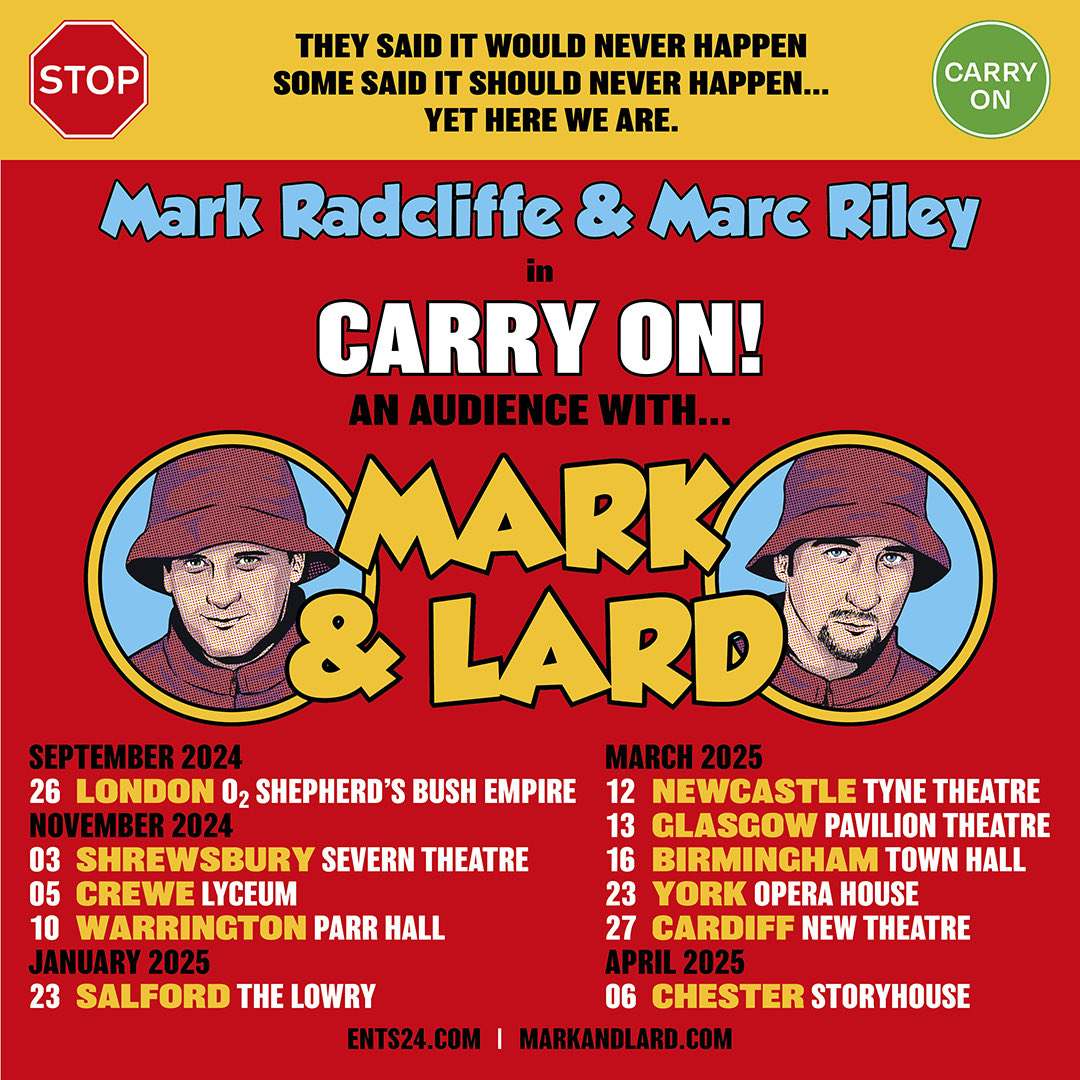 Very pleased to be able to announce some 2025 dates for ⁦@themarkrad⁩ & myself! 💥🚀 Tkts go on general sale via ⁦@TicketmasterUK⁩ on Friday! Venues and dates HERE! 👇🏼