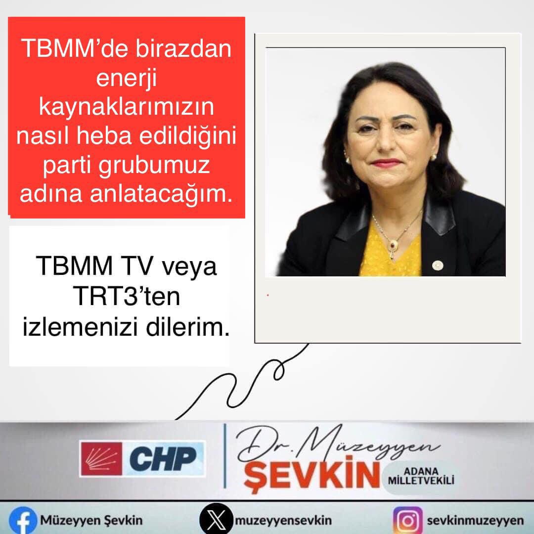 🔴 TBMM’de birazdan Türkiye’nin enerji geleceğini tehlikeye sürükleyen iktidarın uygulamalarını ve enerji kaynaklarımızın nasıl heba edildiğini parti grubumuz adına anlatacağım. 🔴 TRT3 veya TBMM TV’den izlemenizi dilerim.