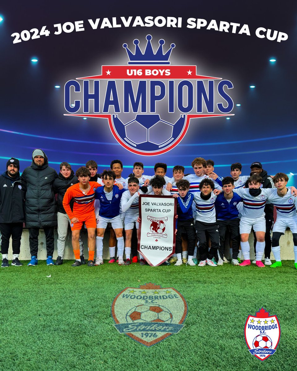 🏆 Congratulations to the Woodbridge Soccer U16 Boys Team for their incredible victory at the 2024 Joe Valvasori Sparta Cup! 🌟⚽ What an outstanding achievement! Well done to all the players, coaches, and supporters who made this possible.