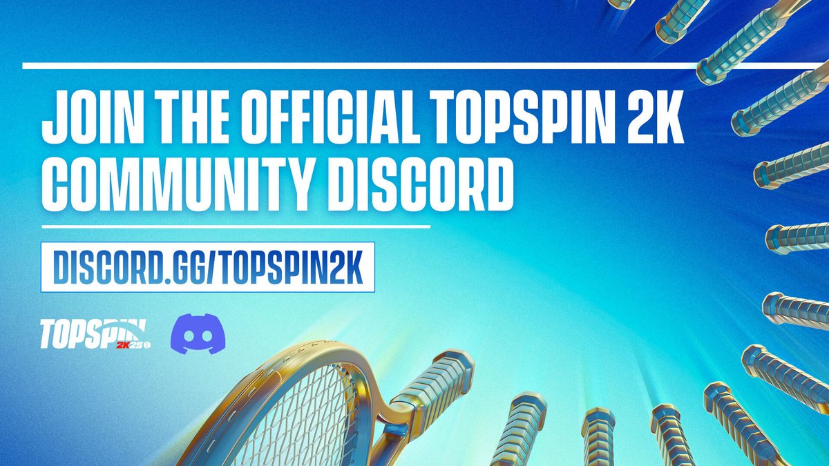 🚨TOPSPINNERS 🚨 Join the official TopSpin 2K Community Discord to stay up to date on everything #TopSpin2K25