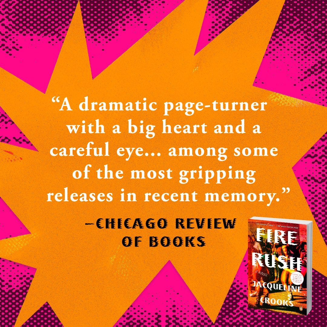 'Fire Rush is a dramatic page-turner with a big heart and a careful eye.' —
@ChicagoRevBooks ❤️‍🔥

Start reading Jacqueline Crooks's (@Luidas) unforgettable story of one young woman’s search for home and the Jamaican spiritual imagination now 👉 bit.ly/3mVuh7d