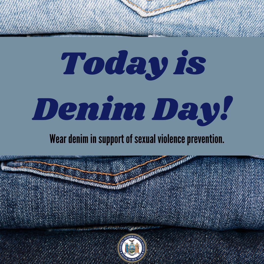 Today is Denim Day, wear denim in support of sexual violence prevention. We must uplift the stories of survivors and end this horrific epidemic.