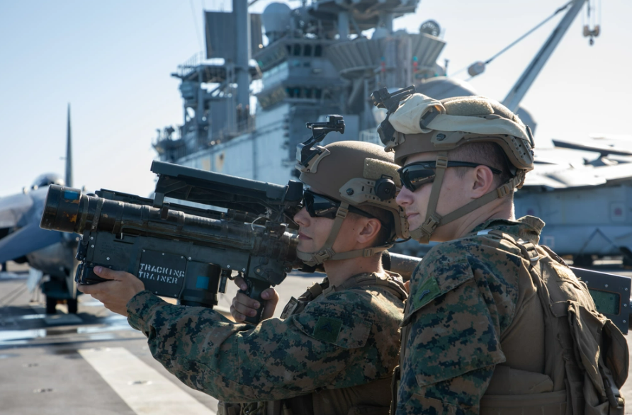 KaBOOM! U.S. Marines with the 24th MEU, conduct simulated counter unmanned aerial systems operations aboard the USS Wasp in the Atlantic Ocean. Marines will be evaluated across a spectrum of scenarios that determine their readiness to deploy. @USMC @DeptofDefense @24MEU #marines