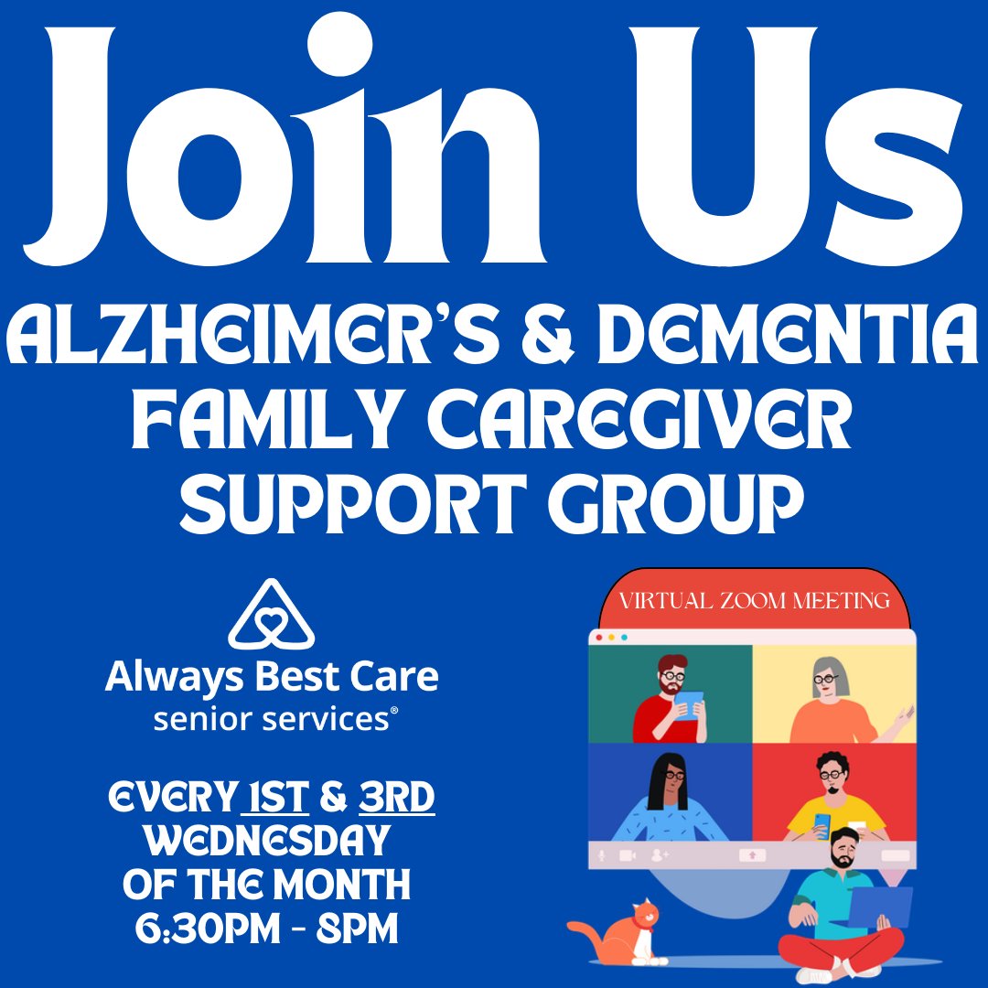 RSVP to Janet Richards @ 602-274-5022 ext. 141 or email richards@duetaz.org

#SupportGroup #DementiaCare #ENDALZ #Dementia #Alzheimers #Caregiver #FamilyCaregiver #Caregiving #AlwaysBestCare #SeniorCare #SeniorServices #Pheonix #Tempe #VirtualMeeting