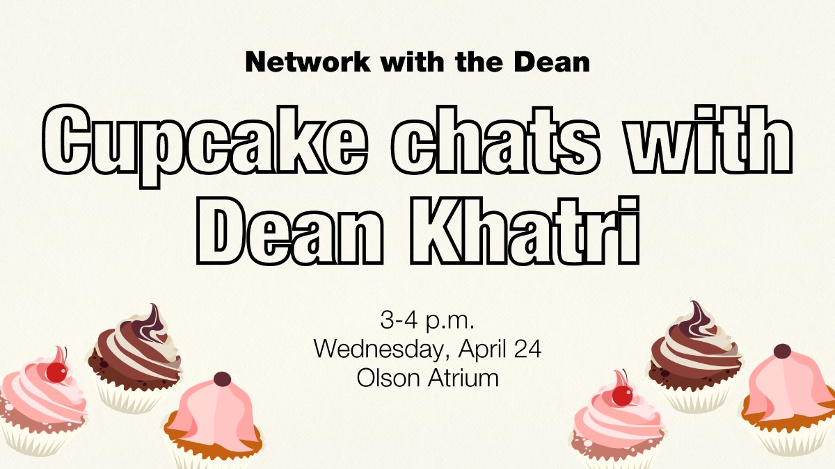#BusinessBuffs, be sure to join us this afternoon for cupcakes and conversation with Dean Khatri! Details 👇