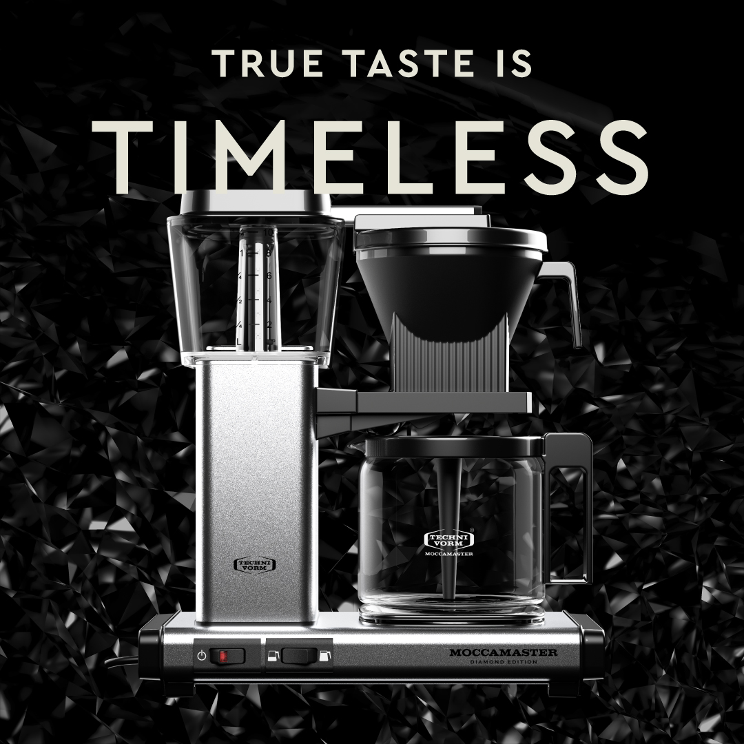 Available in a very limited supply: the Moccamaster Diamond Anniversary Edition. Celebrating 60 years of bold countertops and discerning coffee connoisseurs. Visit moccamaster.com to buy yours.#Technivorm60th #MoccamasterDiamond #buyitforlife #lifetimewarranty