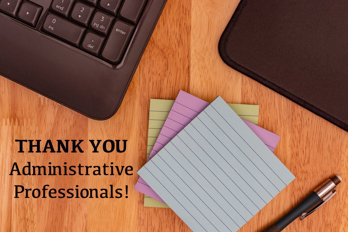 A huge THANK YOU to the people who keep everything running, organized, coordinated, and fully stocked! Your work is invaluable to keeping ours schools and offices running like clockwork! Happy Administrative Professional Appreciation Day!
