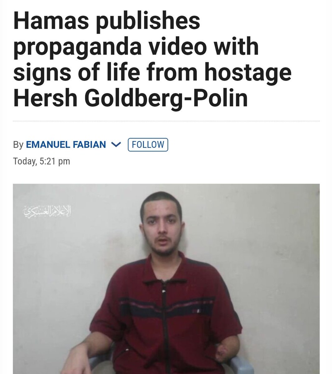 This is absolutely sick. Hamas sat down a hostage, whose arm they blew off, and recorded a scripted video with ominous music and poor editing, accusing Israel/Netanyahu of neglecting Israelis. This is a war crime on multiple levels.

The same people who dismissed the confessions…