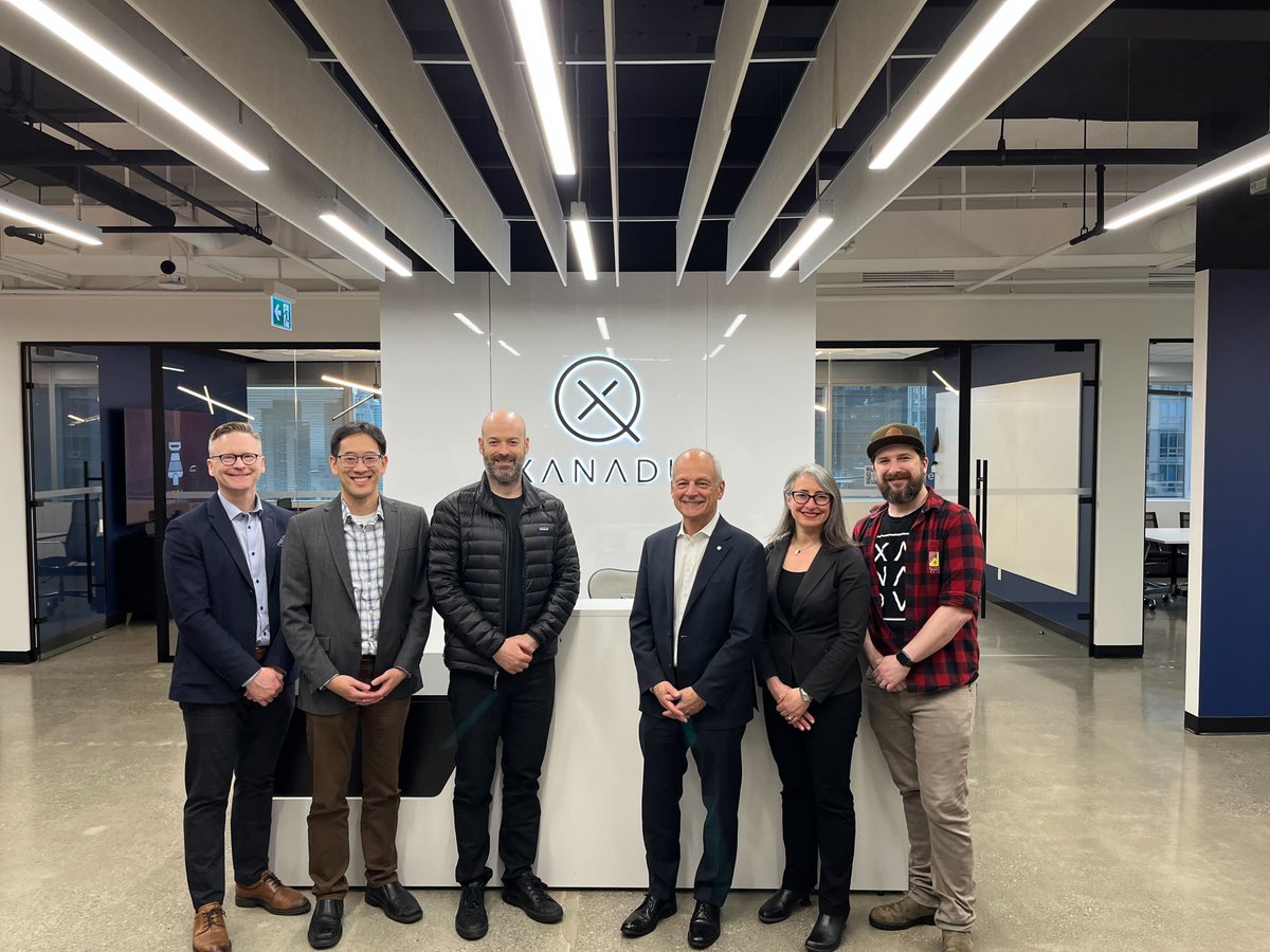 Thanks to @UofT President Meric Gertler and members of the executive team from the University, Derek Newton, Timothy Chan, and Leah Cowen, for visiting Xanadu HQ yesterday!