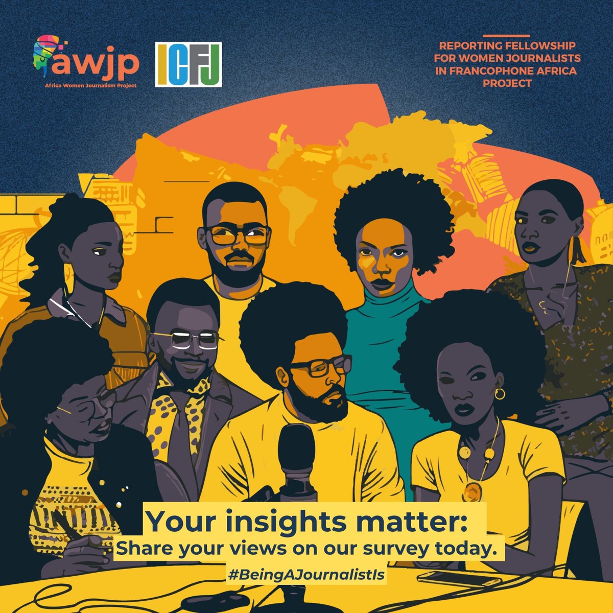 Join us in empowering women journalists in Francophone Africa! Share your insights on gender challenges and opportunities in the media industry by taking our survey here-> bit.ly/43TA7Yn . #BeingAJournalistIs #MediaSurvey