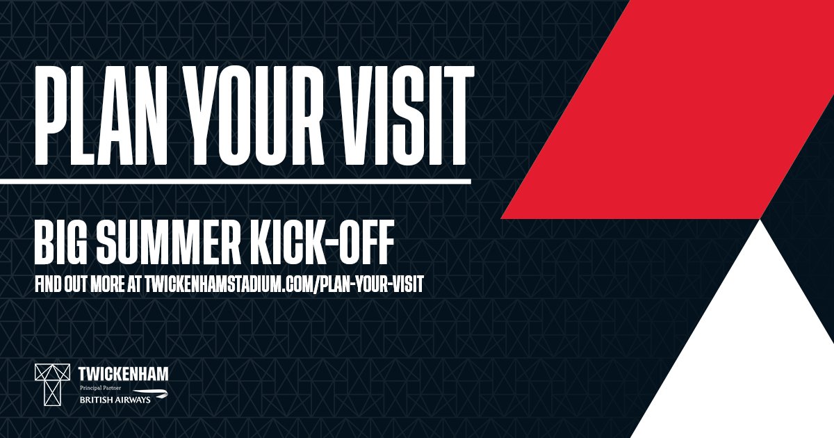 Joining us for Big Summer Kick-Off on Saturday? 🏟️ Plan your visit below ⤵️ → Getting to Twickenham → Key Timings → Bag Policy → Food & Drink 👉 bit.ly/3UxHzEn #BigSummerKickOff