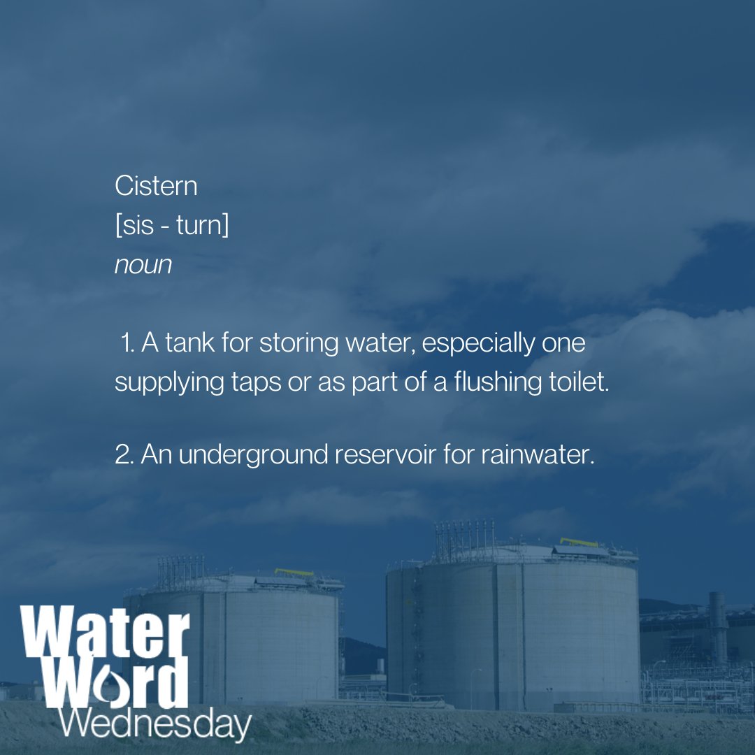 It's #WaterWordWednesday! Cisterns are often built to catch and store rainwater. Modern cisterns range in capacity from a few liters to thousands of cubic liters. Did you know IEUA offers a rebate on cisterns? Visit ieua.org/save-your-wate… for info! #TheTimeisAlwaysNow #ieuawater