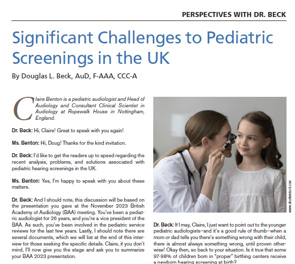 Learn about a recent independent review of pediatric hearing screenings in Scotland that found over 100 misdiagnosed children. ow.ly/WByM50R9B1J #audiology #pediatricaudiology #hearingloss #PerspectivesWithDrBeck @BAAudiology