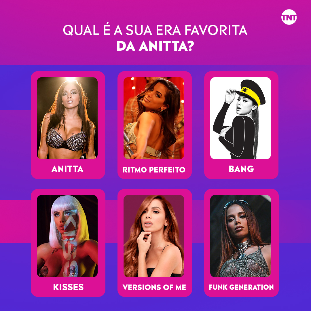 ELA TÁ CHEGANDOOO! O novo álbum da nossa diva internacional #Anitta está quase entre nós e eu quero saber: qual é a sua era favorita dela? Eu sou cadelinha do BANG! 💗📀

#TNTBR #FunkGeneration #Funk #AnittaBrasil