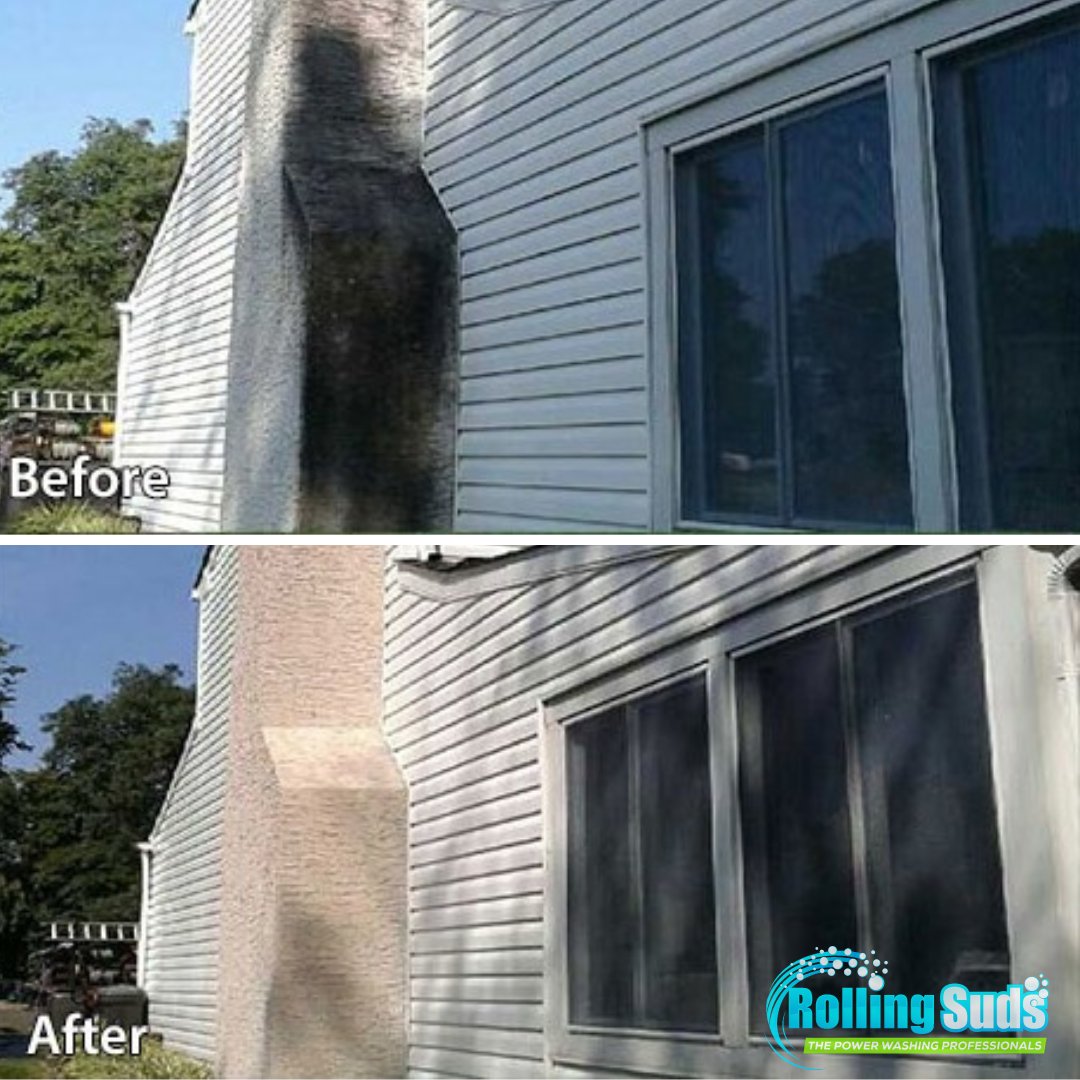 The transformation is truly stunning. Power Washing the exterior of your property is like getting an instant makeover! Contact us to learn more. #RolliingSuds #PowerWashing #ResidentialCleaning #CommercialCleaning #Cincinnati #Dayton