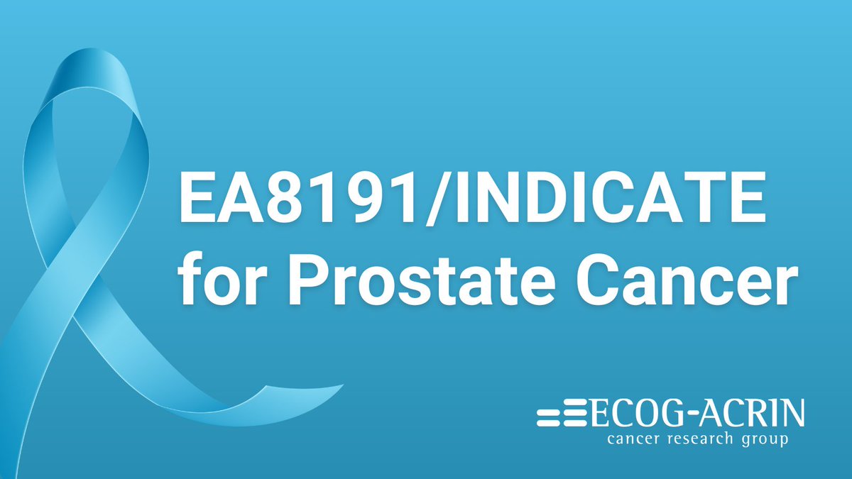 Learn about the EA8191/INDICATE study, treating #ProstateCancer that has come back after surgery with apalutamide and targeted radiation based on PET imaging. More information: bit.ly/ea8191indicate #pcsm cc: @nehavapiwala