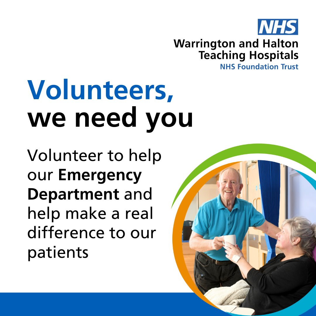 Join us as a WHH Volunteer in our Emergency Department and play a significant role in enhancing the wellbeing of our patients 💙 To learn more about this role and apply, please visit 🔽 volunteer.whh.nhs.uk/volunteers/opp…