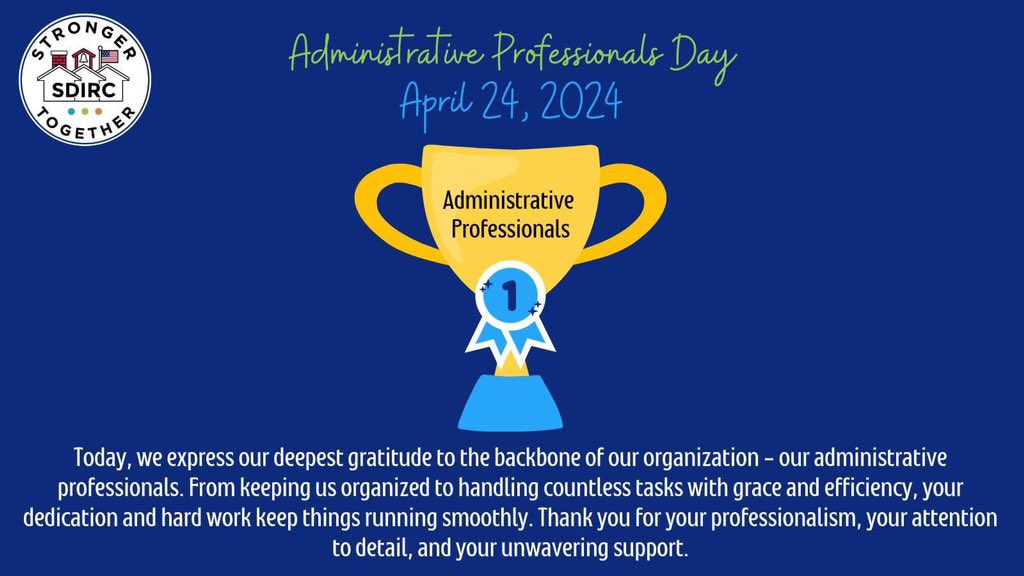 🌟📝 Happy Administrative Professionals Day! 🎉 Today, we express our deepest gratitude to the backbone of our organization - our administrative professionals. From keeping us organized to handling countless tasks with grace and efficiency, your dedication and hard work.