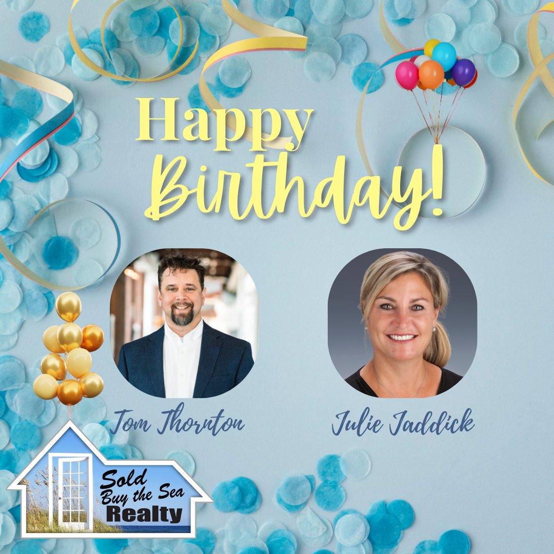 We have two agent birthdays this week! Tom and Julie, we all hope you have an amazing week 🎉🎁

#coastalncrealestate #soldbuysea #coastalnc #coastalcarolina #coastalncliving #coastalliving #wilmingtonncrealestate #wilmingtonnc #wilmingtonncrealtor #wilmingtonncforsale